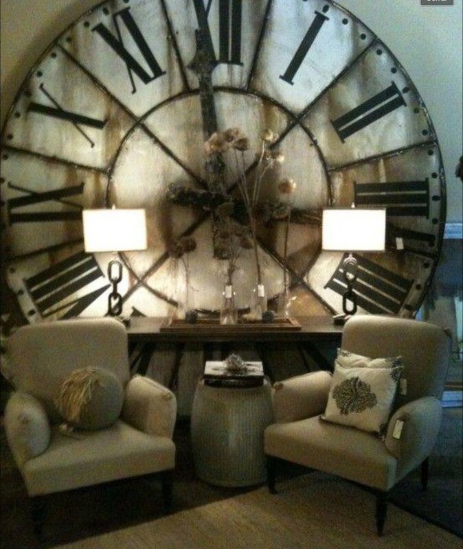 Large wall clocks in the interior 12 фото