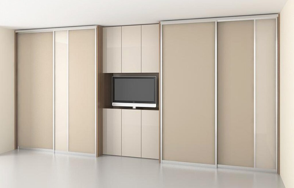 Large sliding door wardrobes for the living room