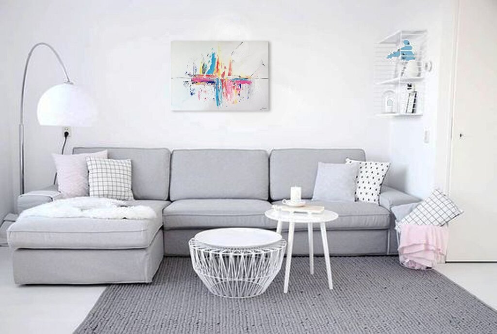 Large white sofa