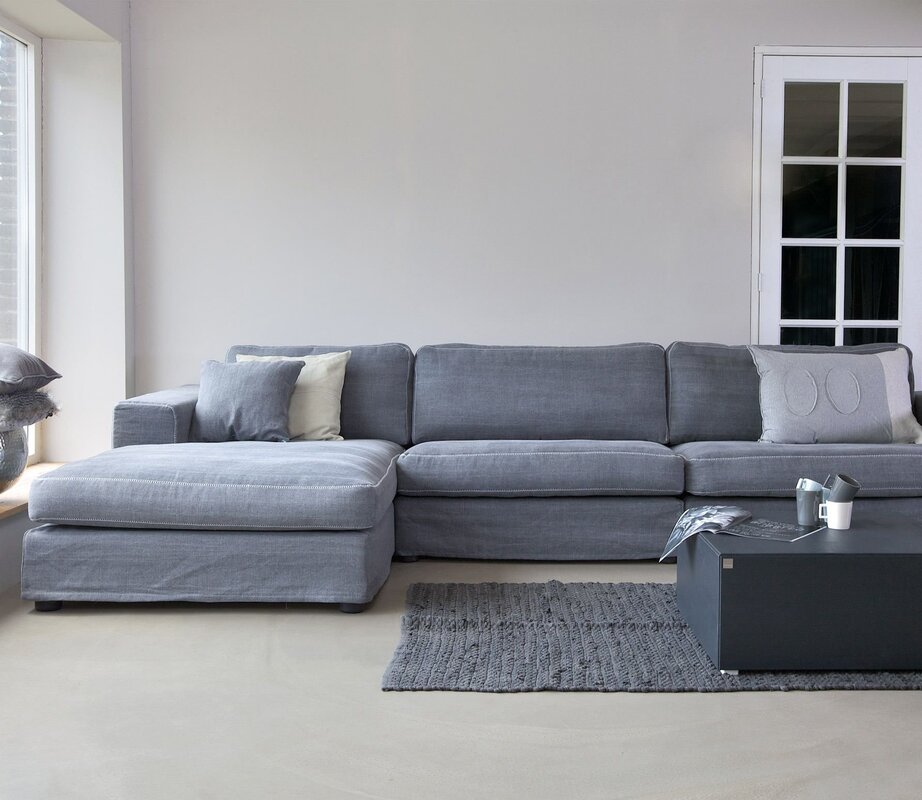 Large gray corner sofa