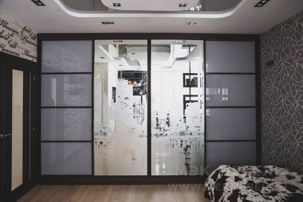 Large wardrobe with sliding doors