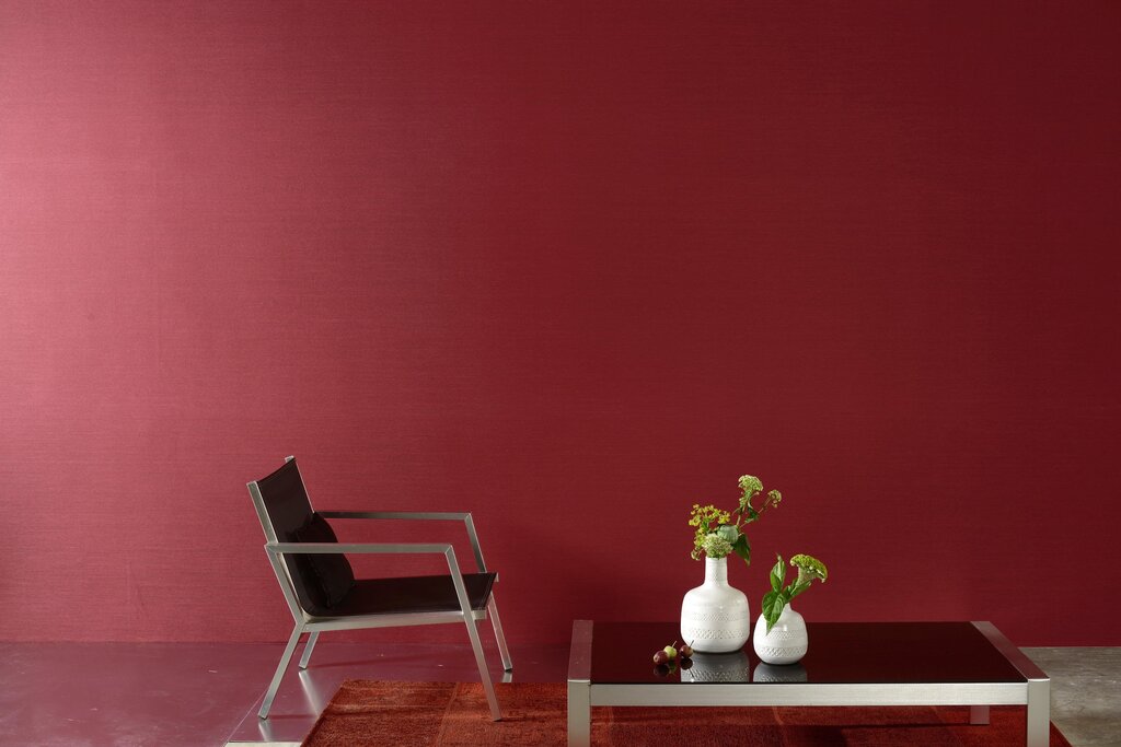 Burgundy walls