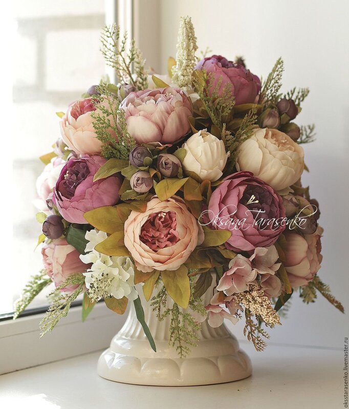 A bouquet of flowers in the Provence style