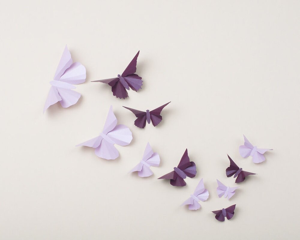 Paper butterflies for decoration