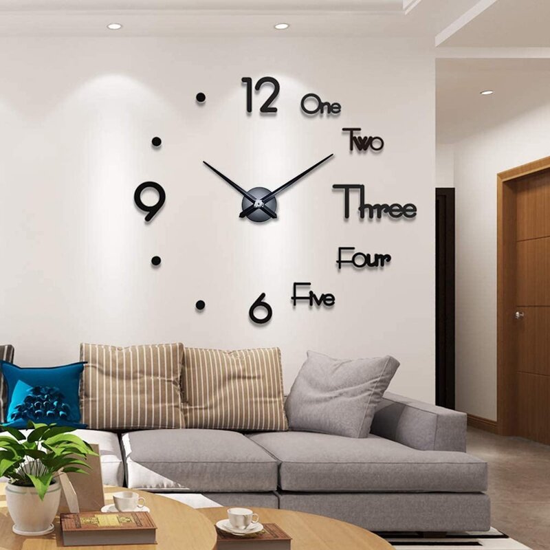 Large wall clock with numbers