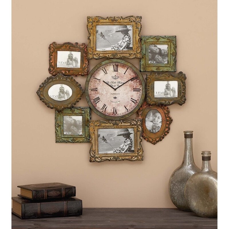 Wall clock with a painting