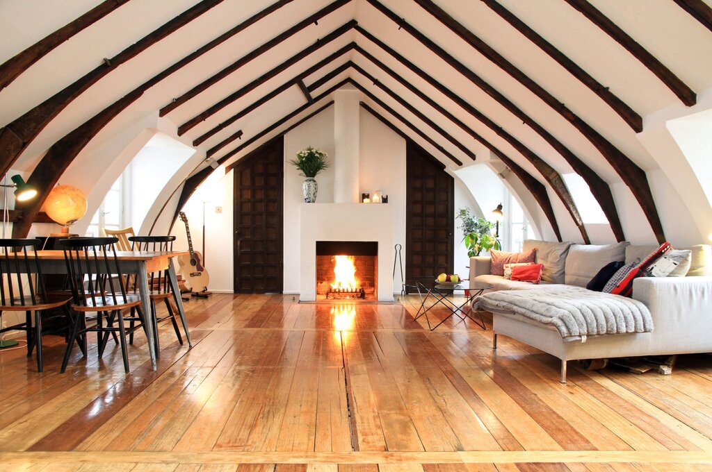 The attic in a private house