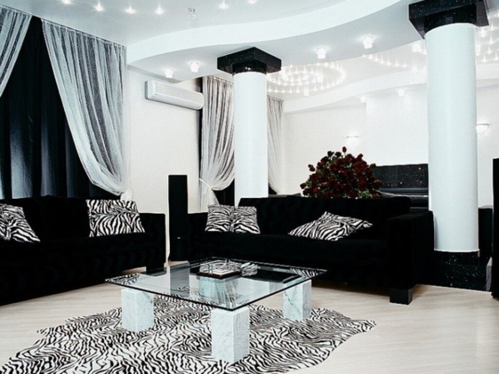 Black living room