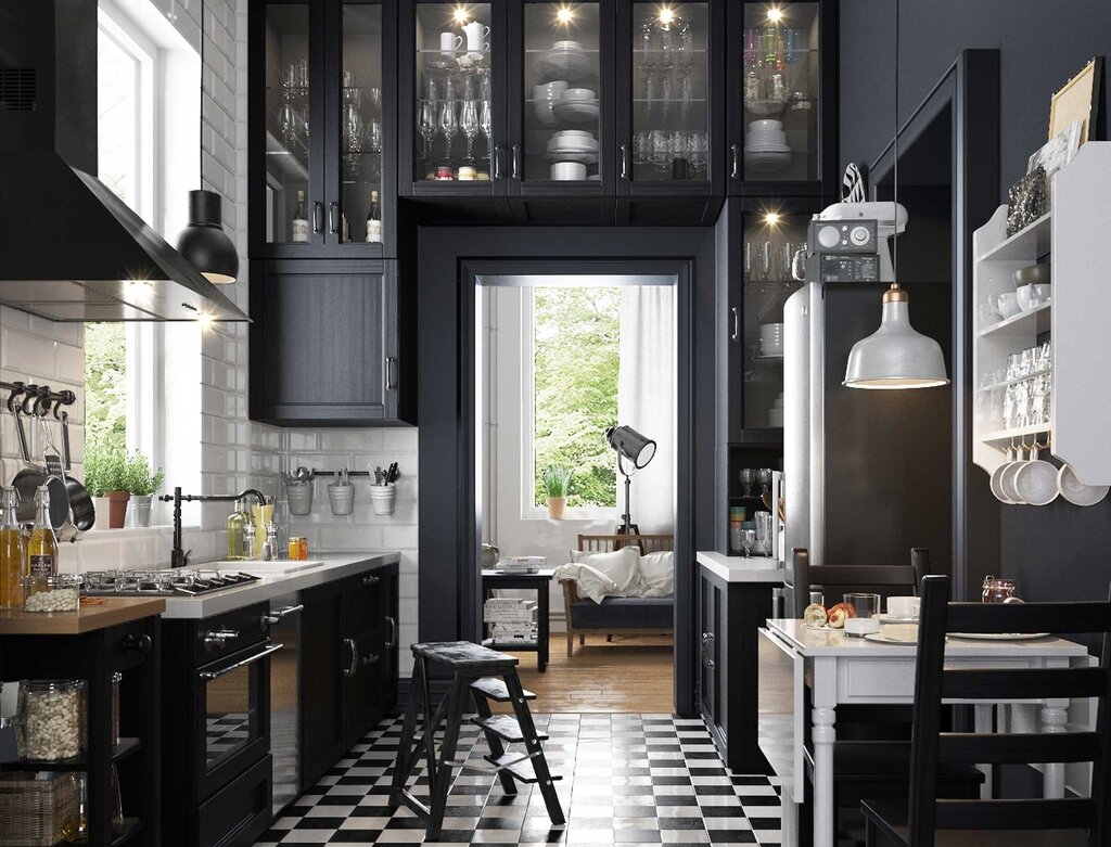 Black IKEA kitchen