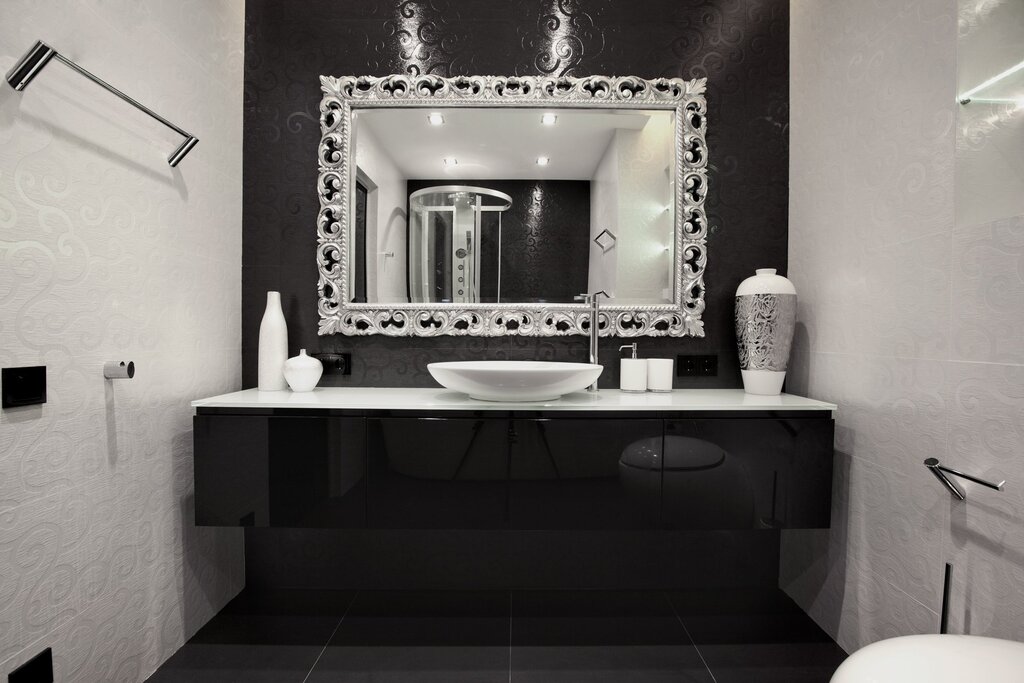 Black bathroom furniture