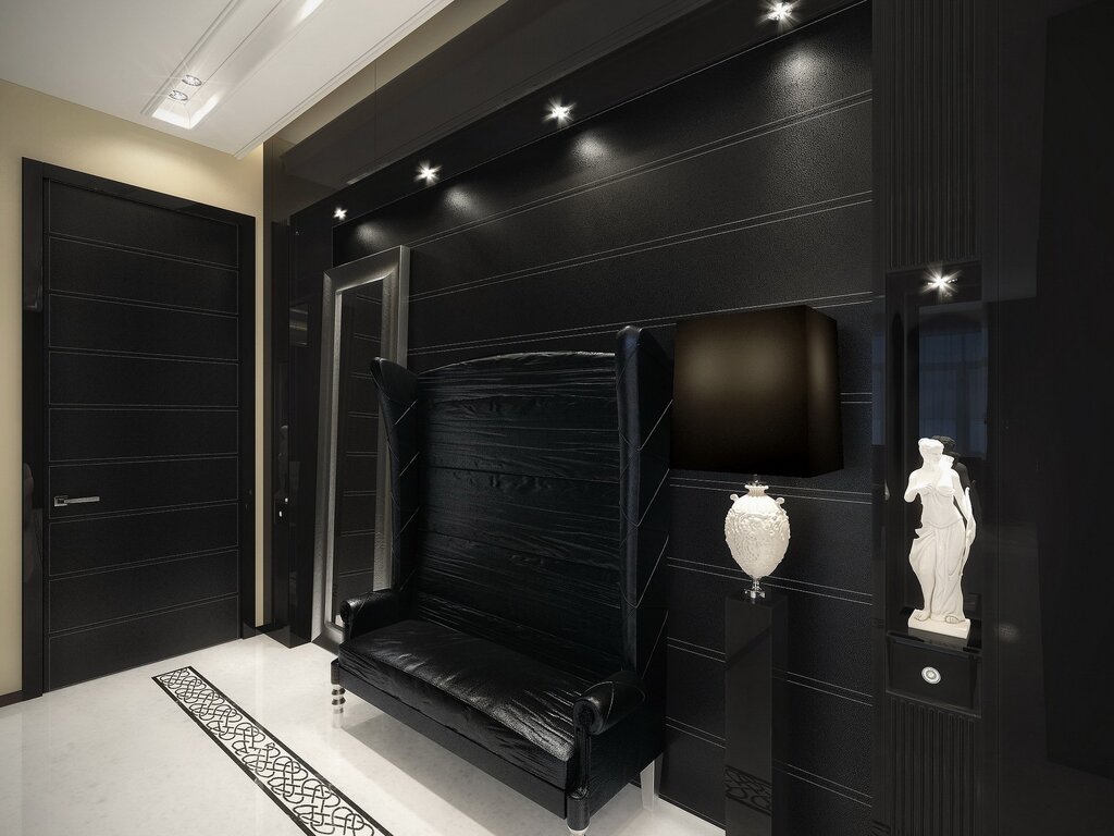 Black apartment finish 25 фото