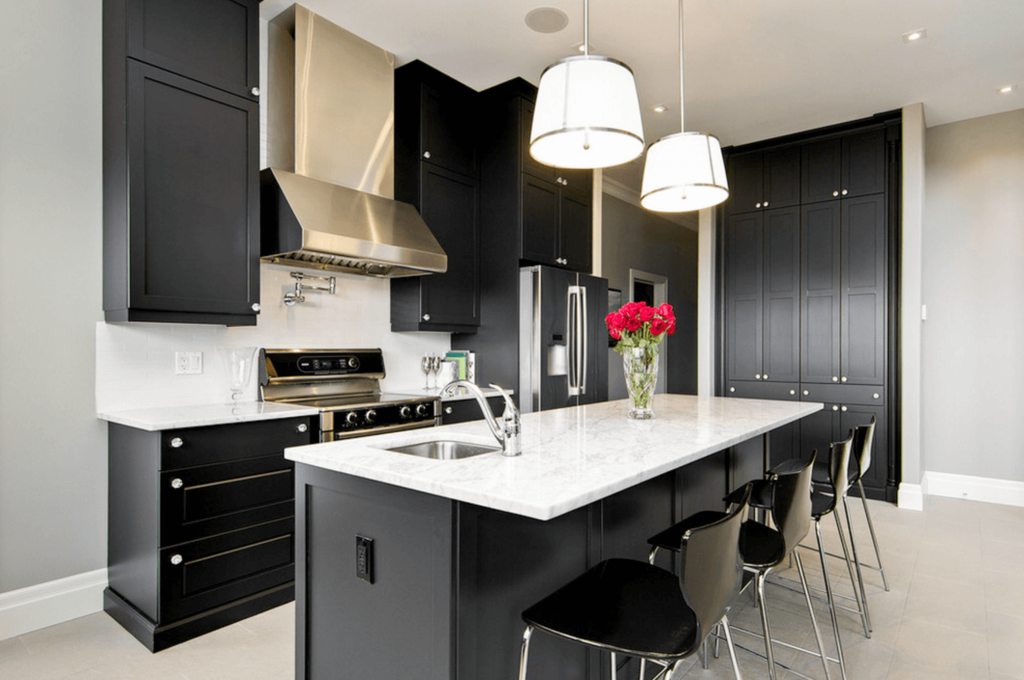 Black modern kitchen