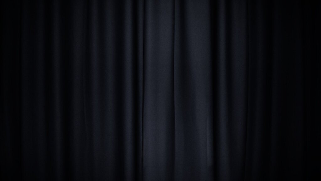 Black curtains background