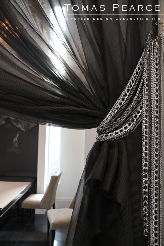 Black curtains