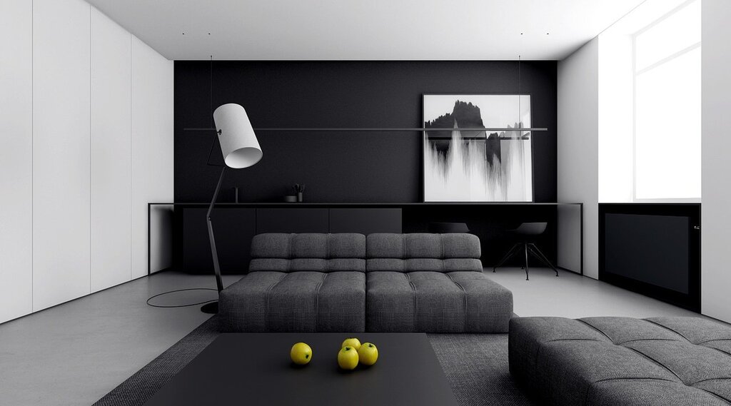 Black interior Minimalism