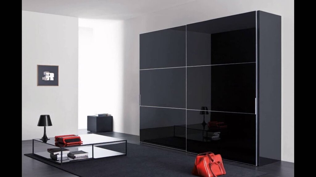 Black glass cabinet