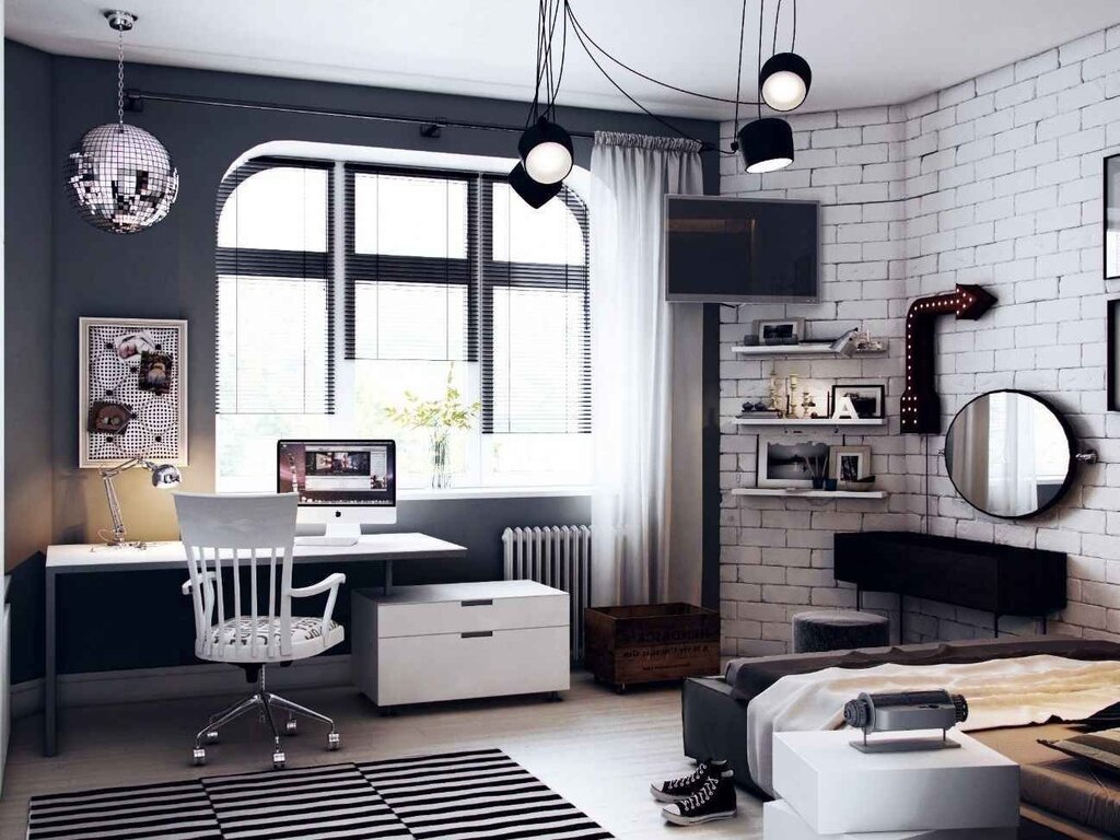 Black and white children's room