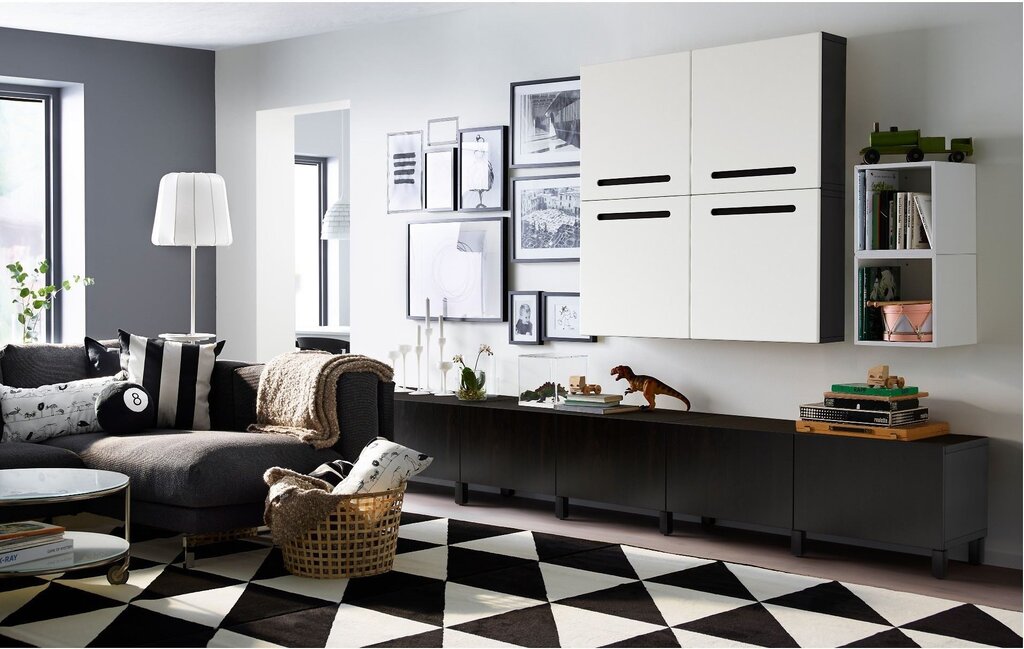 Black and white furniture