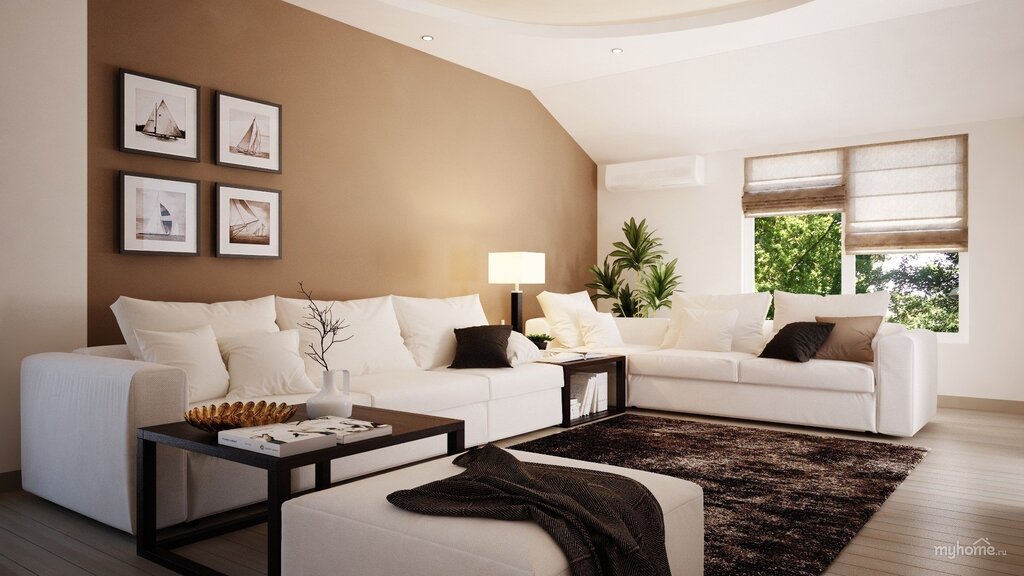 Black and beige interior