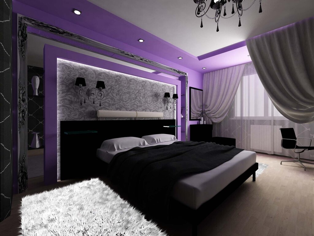 Black and purple room