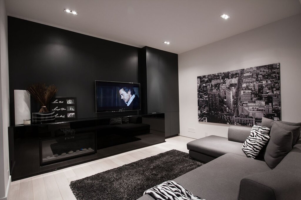 Black and gray interior