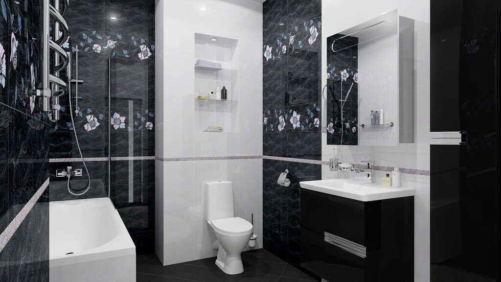 Black and white bathroom