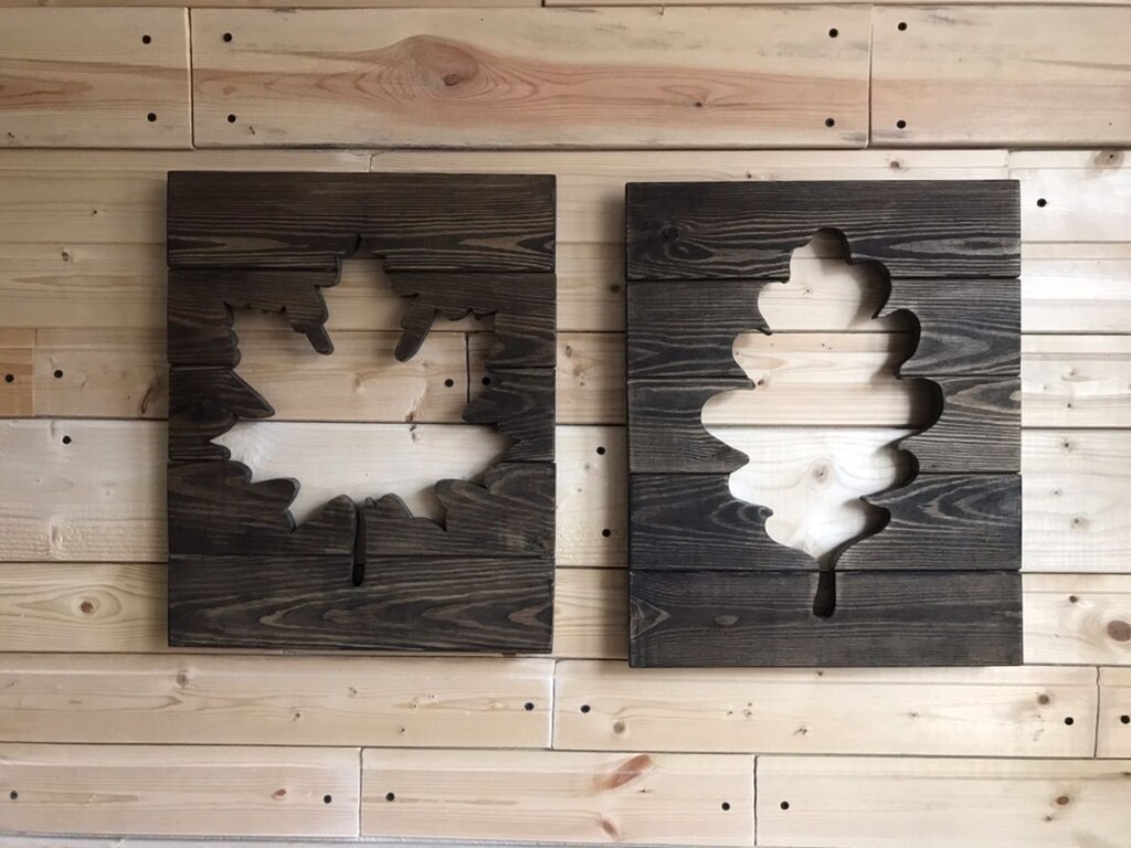 Wooden decor for the sauna