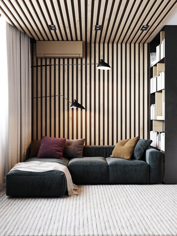 Decor from wooden slats