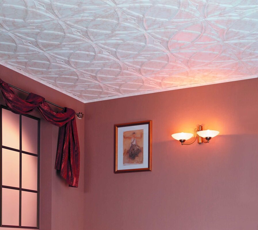 Decor of an uneven ceiling