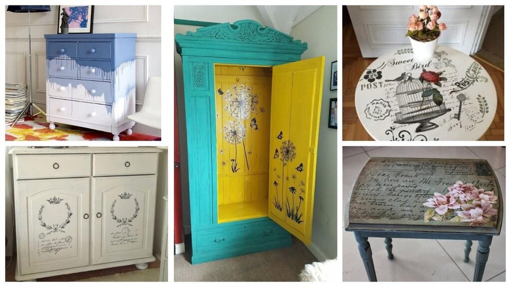 Decorating an old cabinet