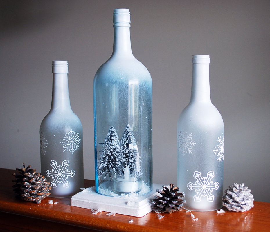 Decorating glass bottles