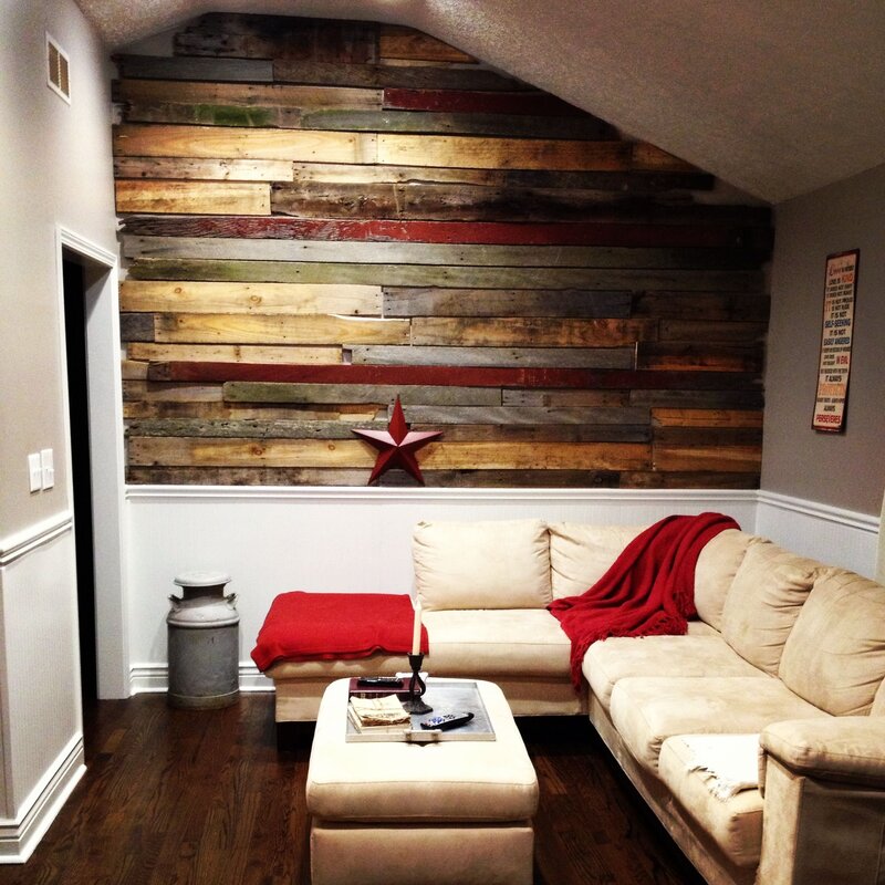 Wall decoration with boards