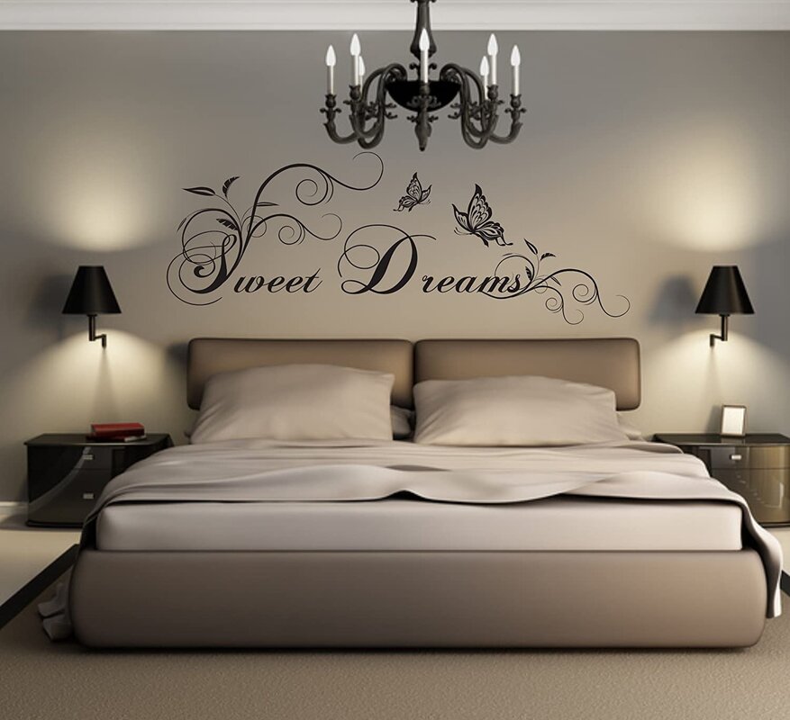 Wall decor in the bedroom above the bed