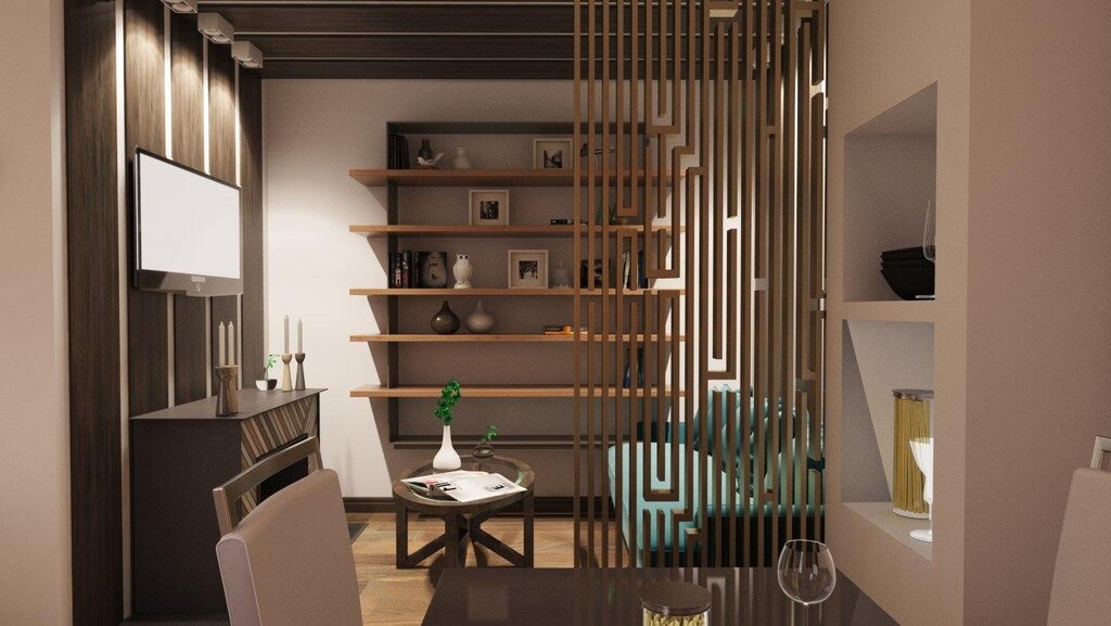 Decorative partition in the kitchen