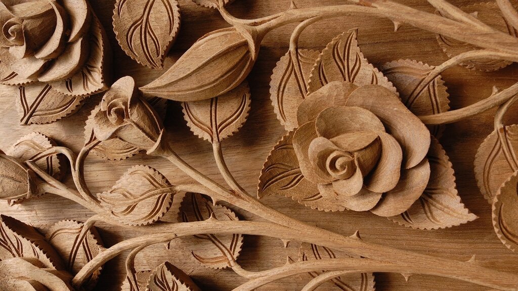 Decorative wood carving