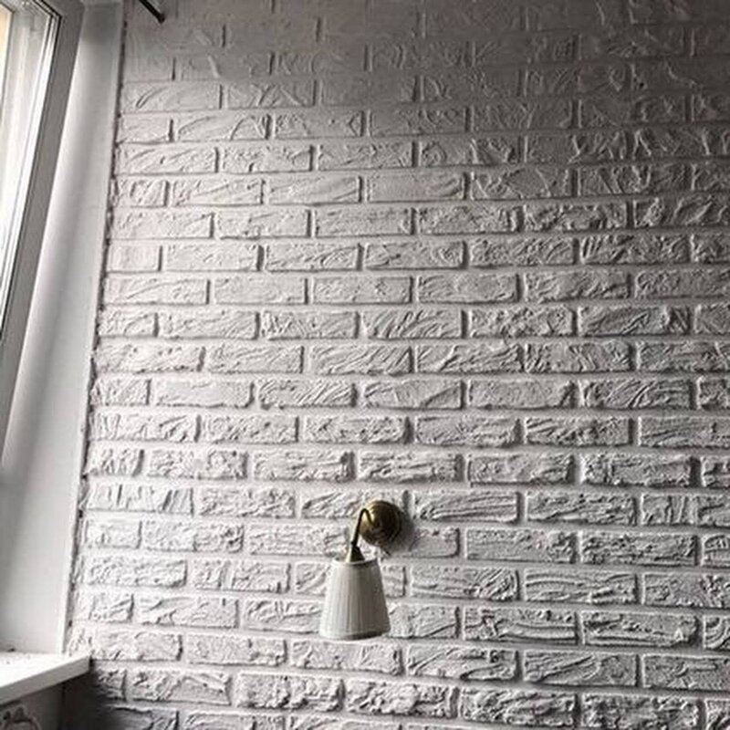 Decorative plaster imitation of brick