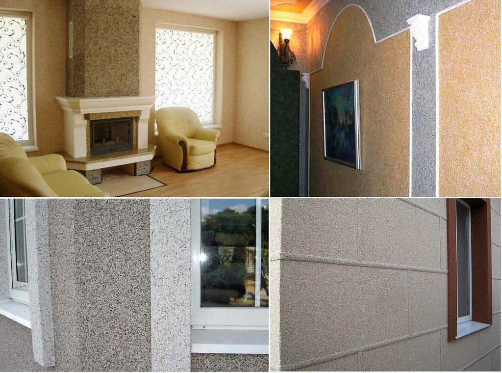 Decorative plaster with marble chips