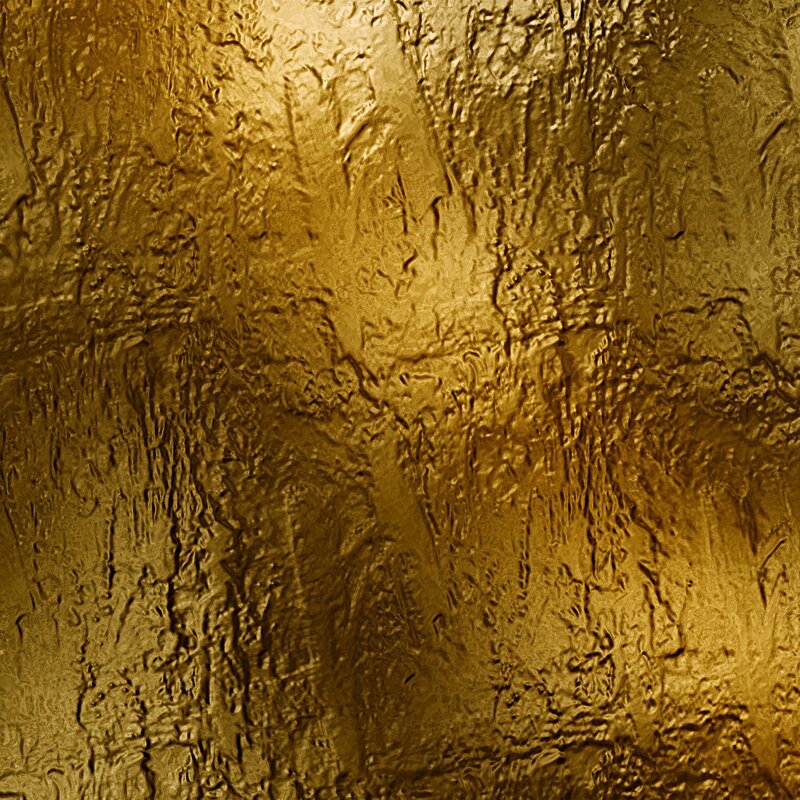 Decorative plaster with a gold finish