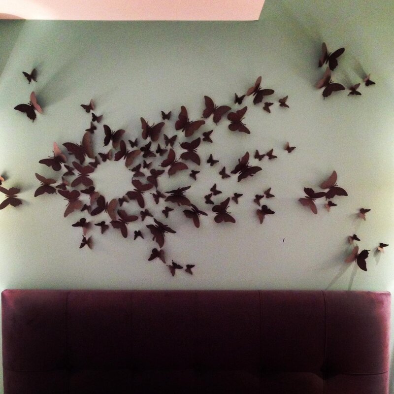 Decorative butterflies on the wall