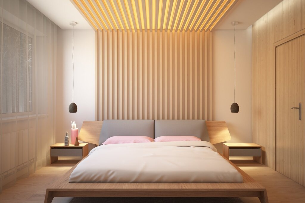 Decorative wooden slats for the wall