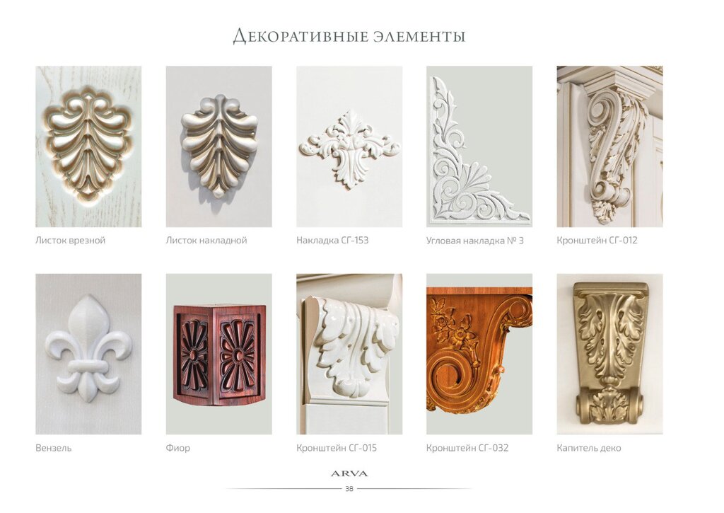 Decorative elements for furniture