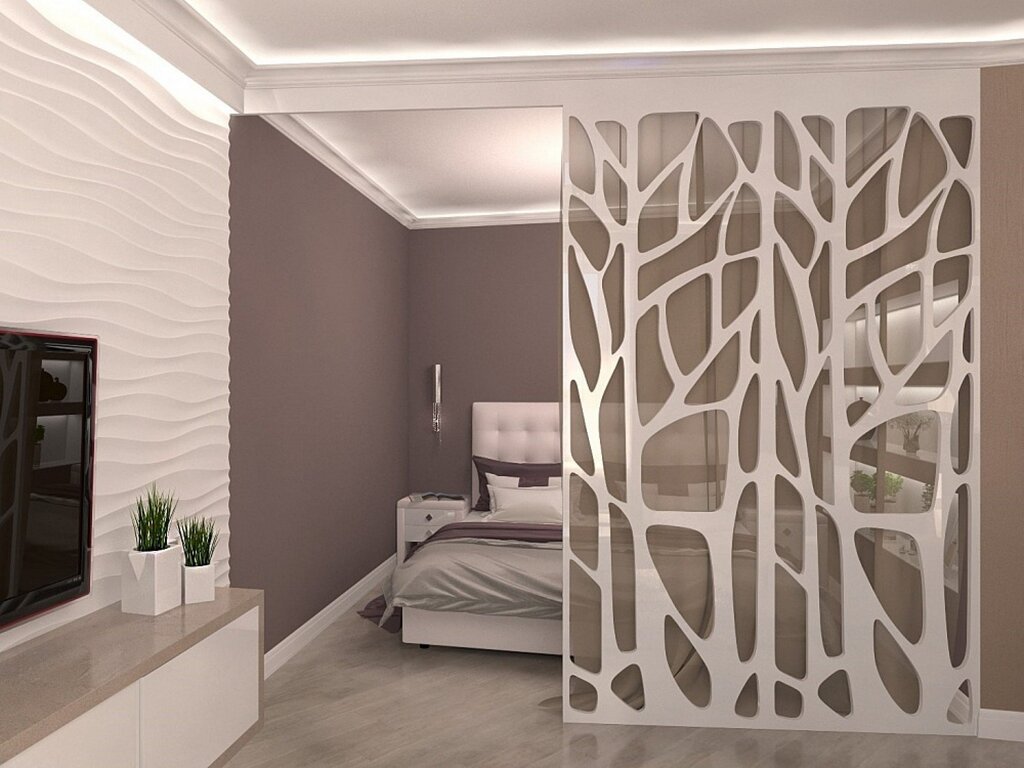 Decorative partitions for zoning space