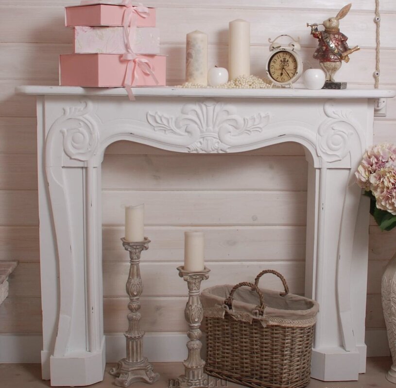 Decorative faux fireplace