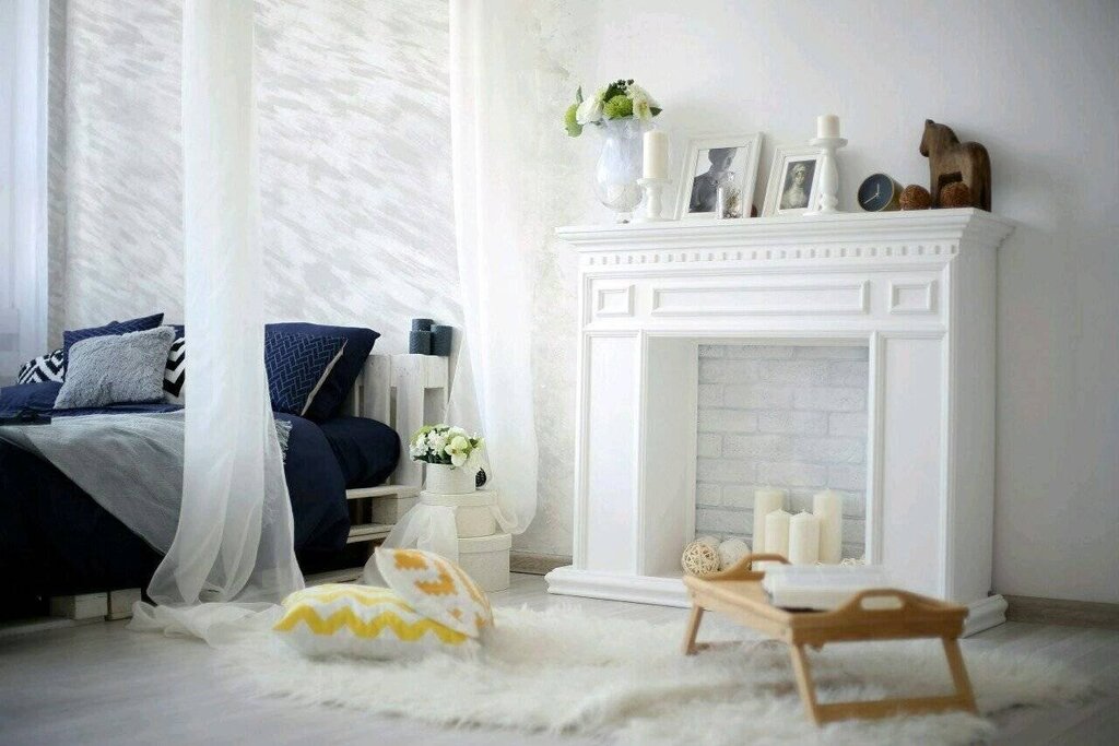 Decorative fireplace for an apartment