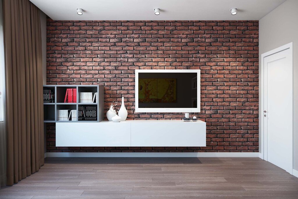 Decorative brick for interior finishing