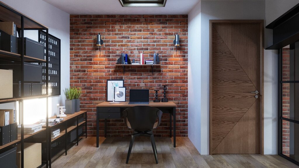 Decorative brick in the apartment interior