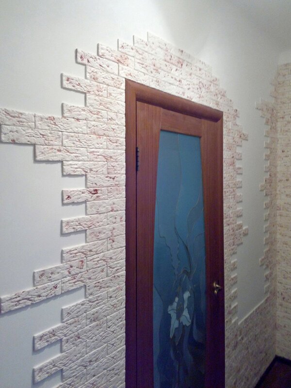 Decorative brick around the door