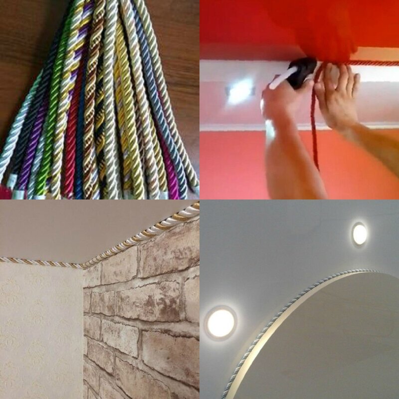 Decorative cord for stretch ceilings