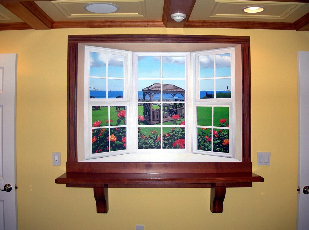 Decorative window with lighting