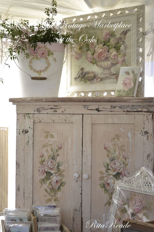 Decoupage furniture in Provence style